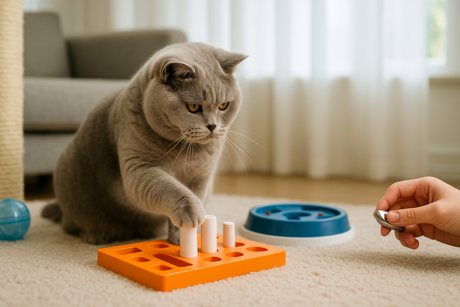 Wie beschäftigt man Britische Katzen geistig im Alltag?